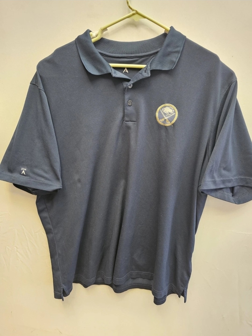 Antigua Buffalo Sabres Black Golf Polo Shirt Men's Size XL NHL Hockey